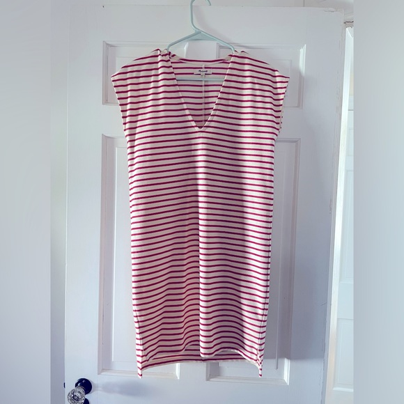 Red and white stripped madewell dress - Picture 1 of 3
